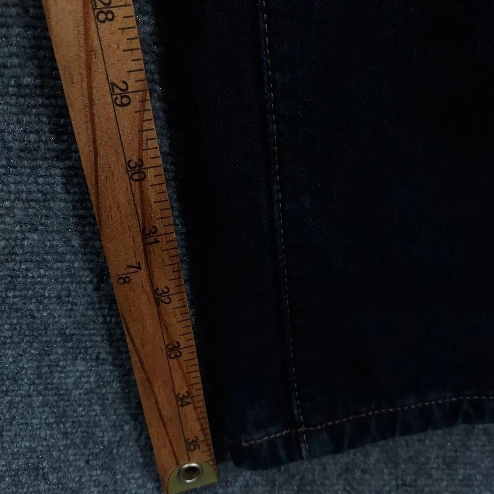 Eddie Bauer Relaxed Fit Jeans Mens 38x36 Blue Dark Flannel Lined Denim Pants